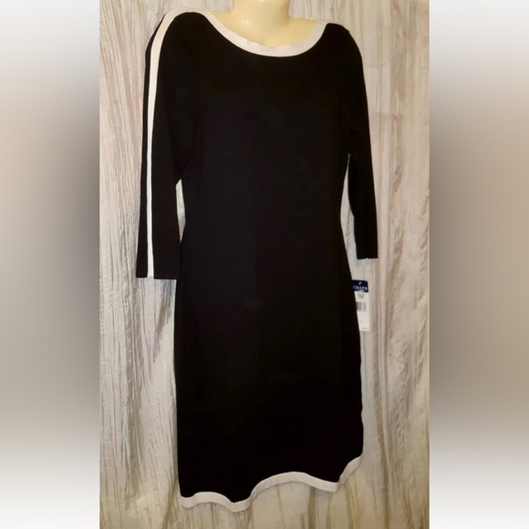 Chaps Dresses & Skirts - Chaps Classic Black/Colonial Dress Large